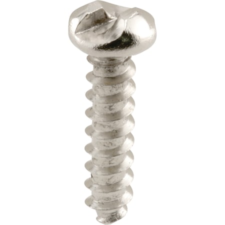 Prime-Line One-Way Sheet Metal Screw, No 8 x 3/4 in., Steel, Chrome Plated, PK10 PH 17058
